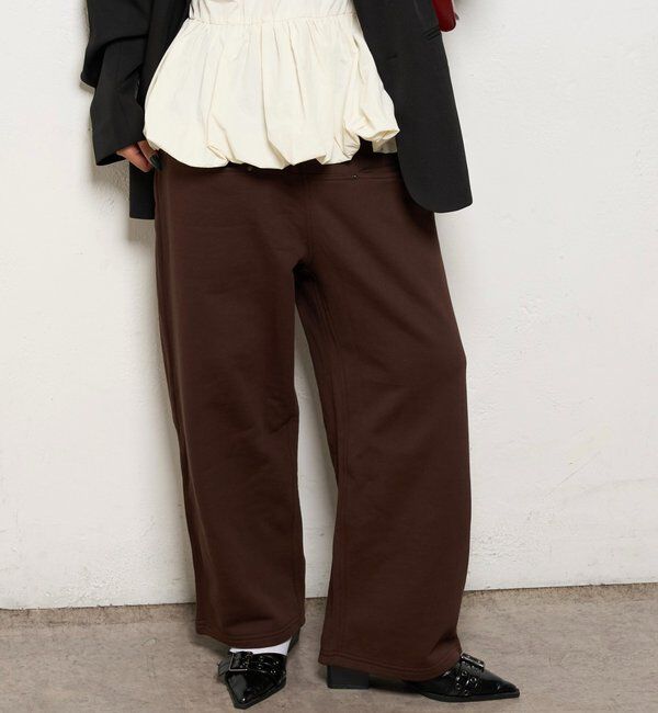  「【低身長・高身長対応】SLASH POCKET SWEAT EASY PANTS」|チノ|