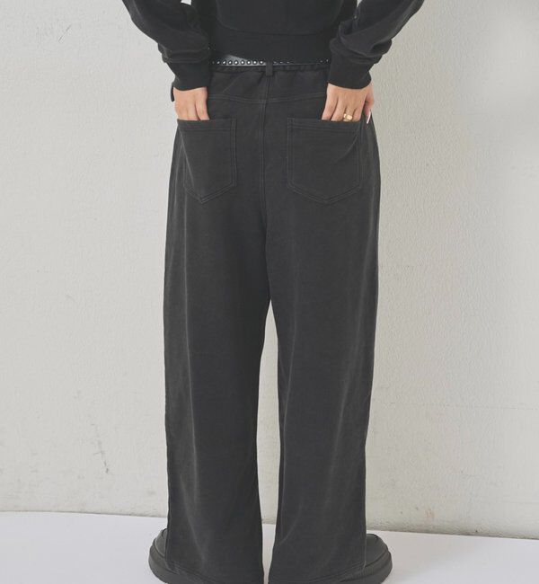  「【低身長・高身長対応】SLASH POCKET SWEAT EASY PANTS」|チノ|