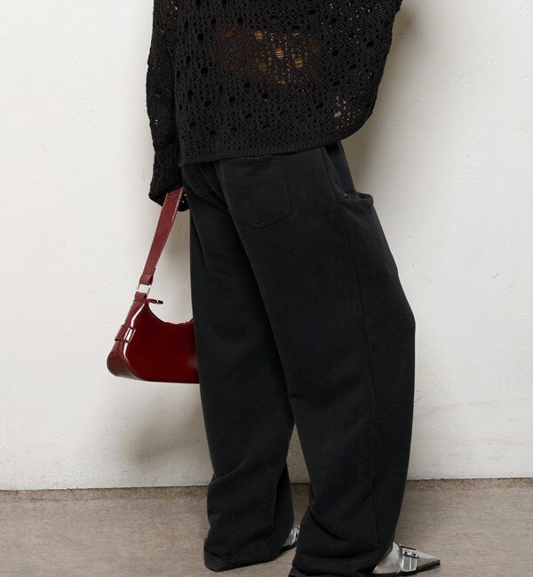  「【低身長・高身長対応】SLASH POCKET SWEAT EASY PANTS」|チノ|