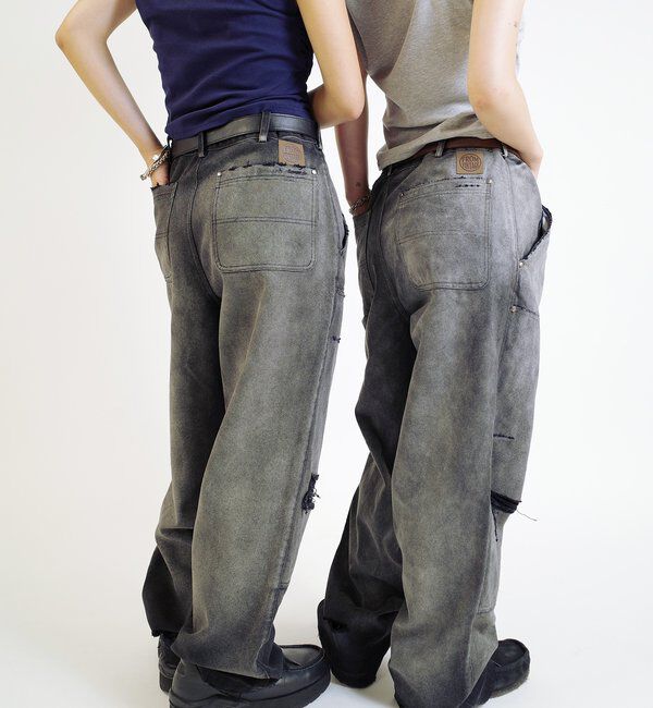  「【From Vintage】 WRONG ダックダブルニーワークパンツ」|チノ|