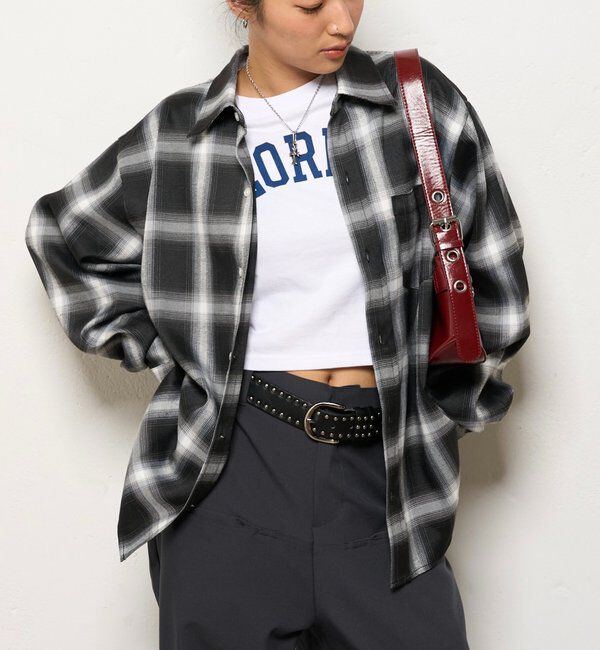  「KOOKYNオンブレチェックシャツ」|シャツ・ブラウス|