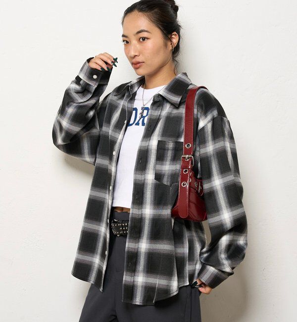  「KOOKYNオンブレチェックシャツ」|シャツ・ブラウス|