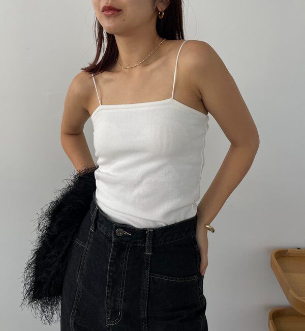  「【S・Mサイズ展開あり】1ストラップカップ付キャミ」|キャミソール|