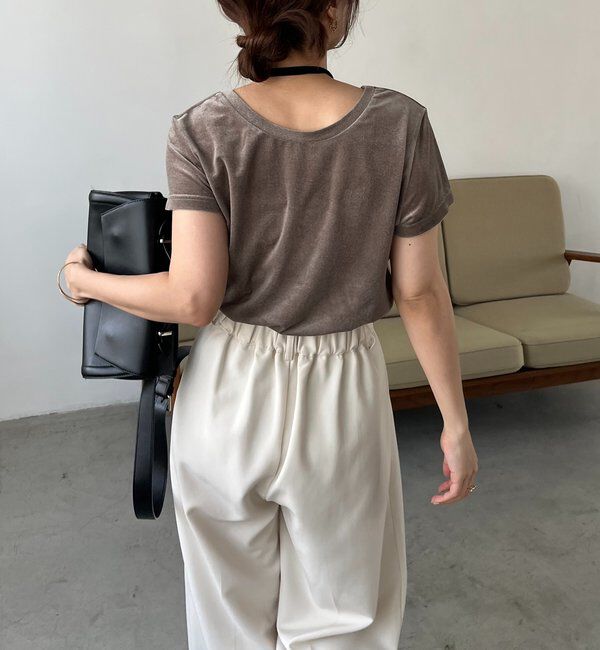  「【前後2WAY】シアーベロアTシャツ」|Tシャツ・カットソー|