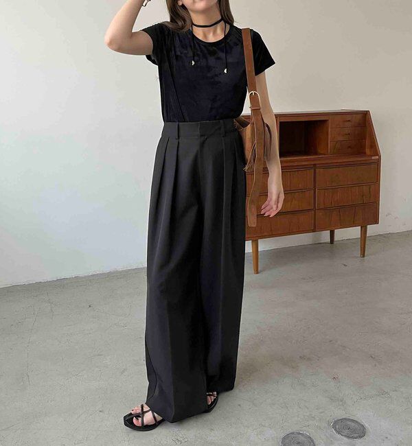  「【前後2WAY】シアーベロアTシャツ」|Tシャツ・カットソー|