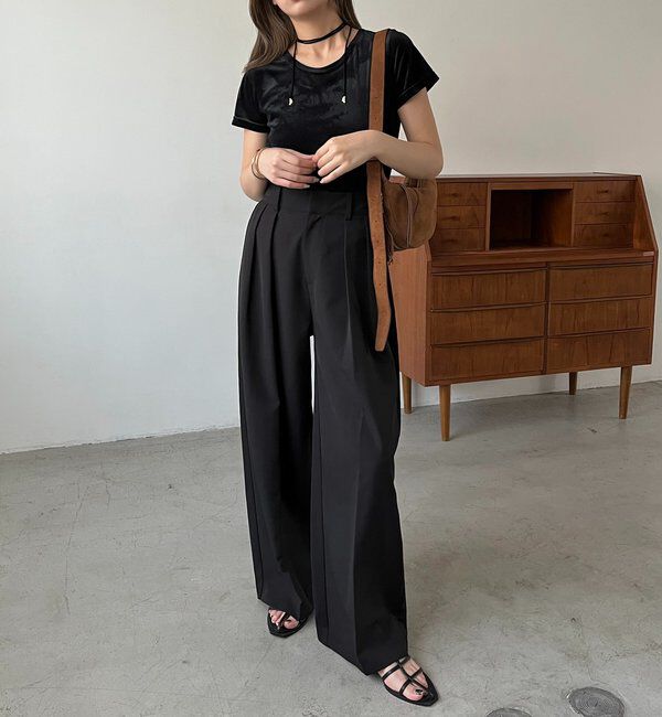  「【前後2WAY】シアーベロアTシャツ」|Tシャツ・カットソー|