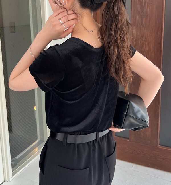  「【前後2WAY】シアーベロアTシャツ」|Tシャツ・カットソー|