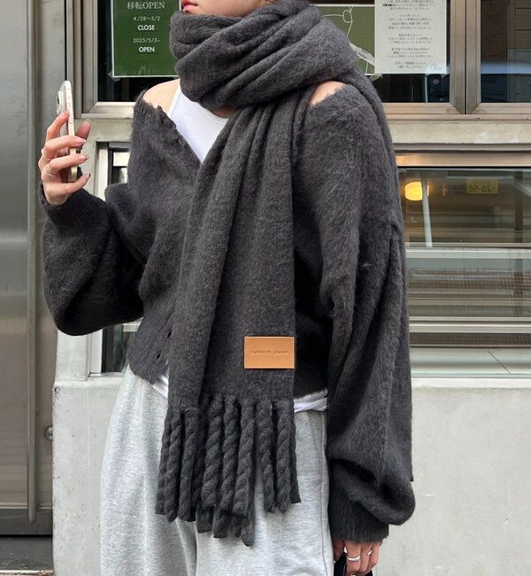  「モヘア起毛マフラー」|マフラー|
