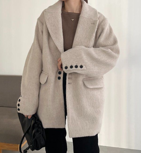  「【サイズ展開あり】シャギーウールコート」|その他|