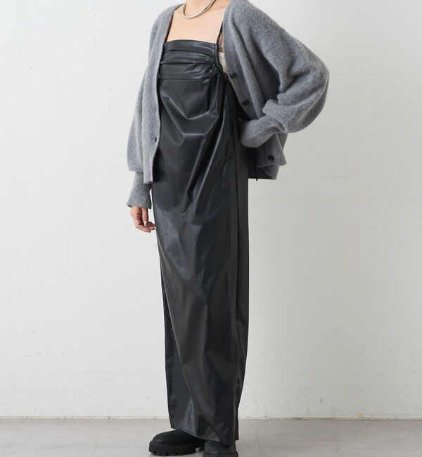  「レザーキャミワンピース」|ワンピース|