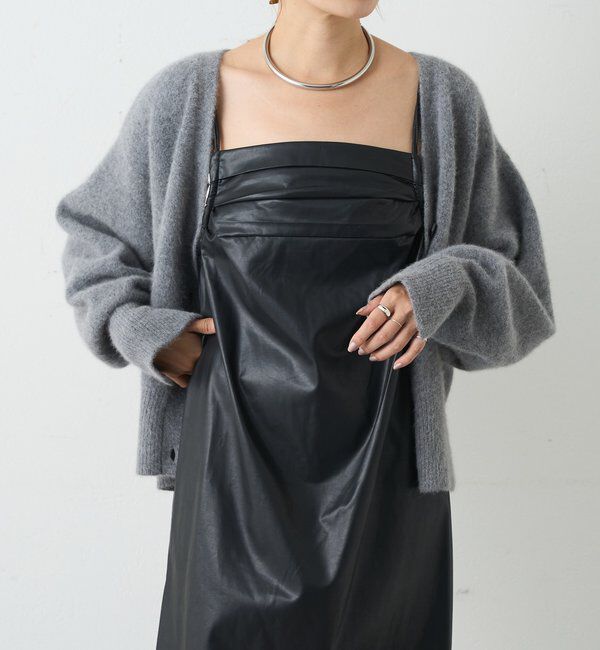  「レザーキャミワンピース」|ワンピース|