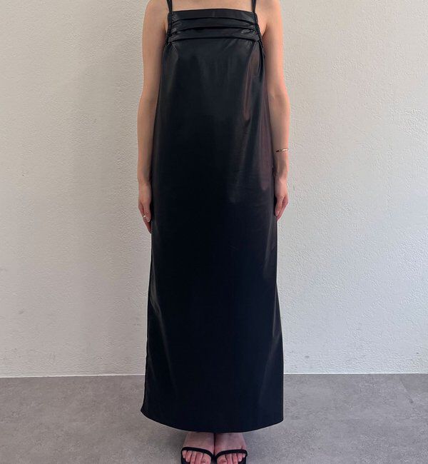  「レザーキャミワンピース」|ワンピース|