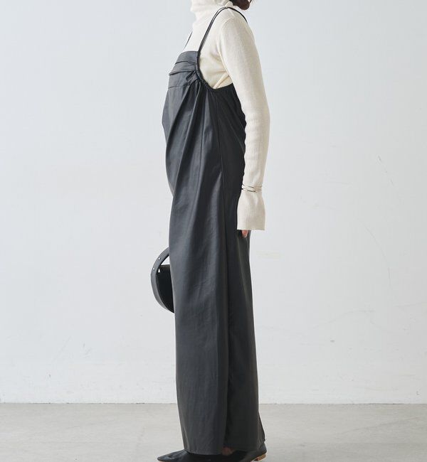  「レザーキャミワンピース」|ワンピース|