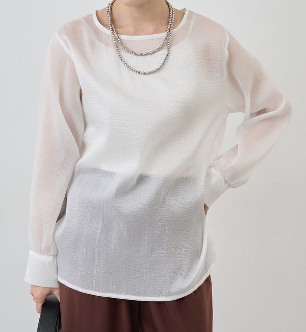  「【1枚でもレイヤードでも〇】サイドスリットシアーチュニック」|シャツ・ブラウス|