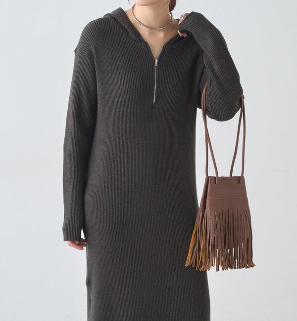 「フーデットジップワンピース」|ワンピース|