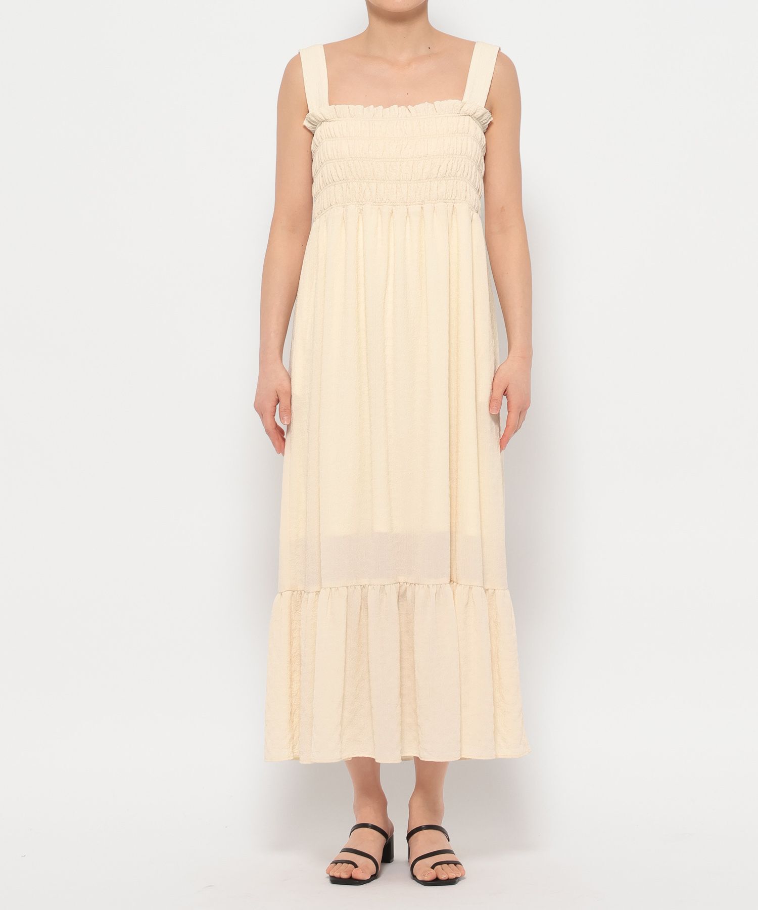 LOWRYS FARM「シャーリングワンピース」|ワンピース|