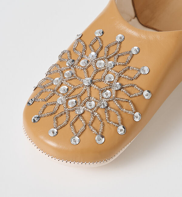 collex「ビーズバブーシュ 羊革 モロッコ製 スリッパ ルームシューズ 室内履き」|本・CD・DVD|