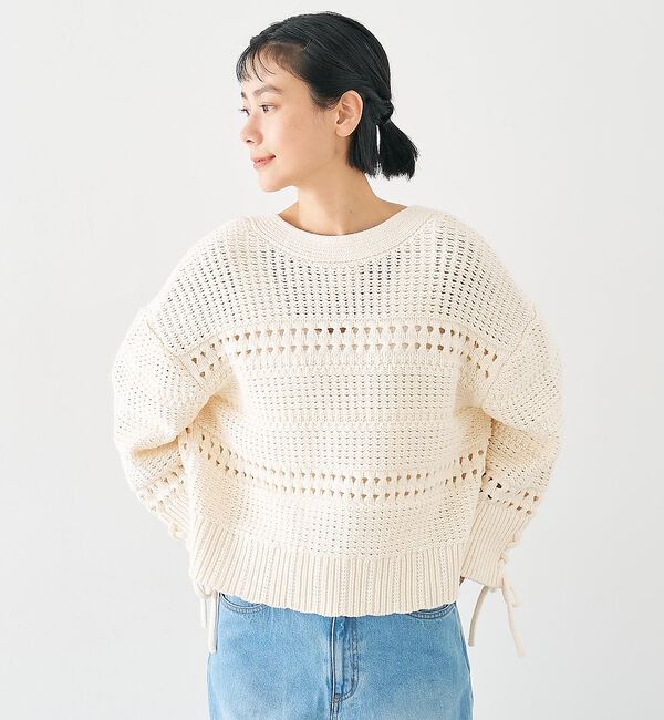 collex「袖口レースアップ2WAYカーディガン」|カーディガン|