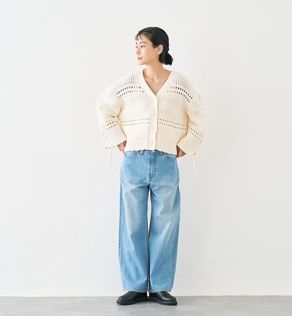 collex「袖口レースアップ2WAYカーディガン」|カーディガン|