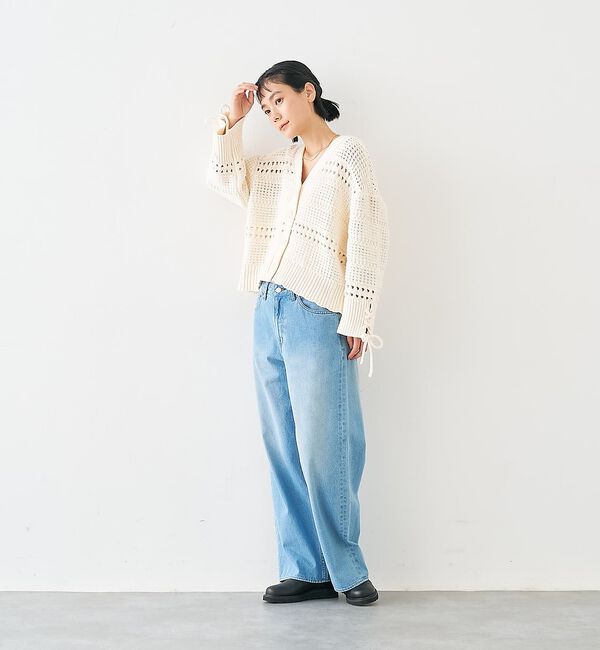 collex「袖口レースアップ2WAYカーディガン」|カーディガン|