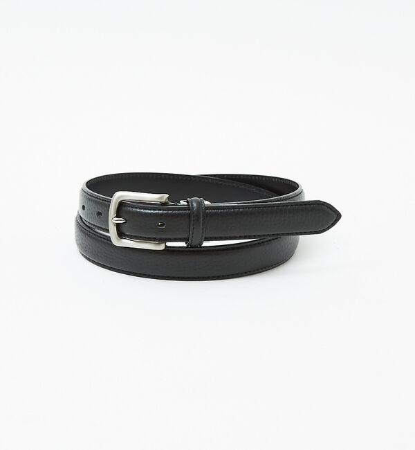 ABAHOUSE「【Made in Japan】シュリンク レザーベルト 25mm」|ベルト|ブラック