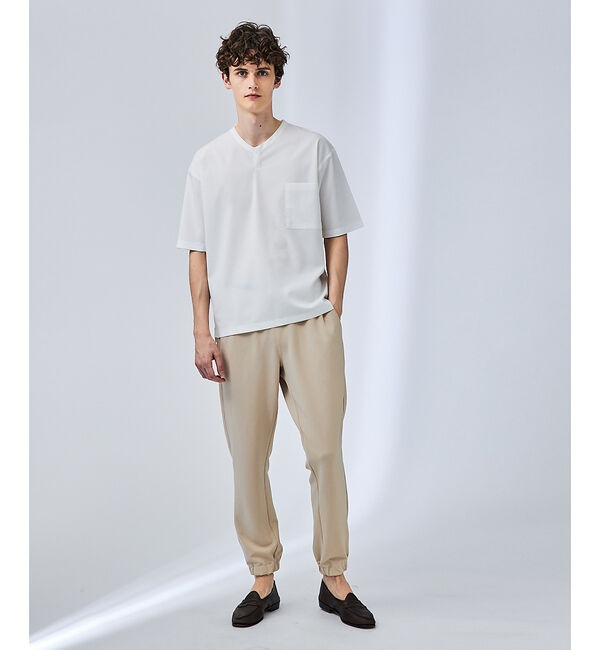 ABAHOUSE「【ストレッチドライ】キーネック 半袖Tシャツ / スキッパーシャツ」|Tシャツ・カットソー|