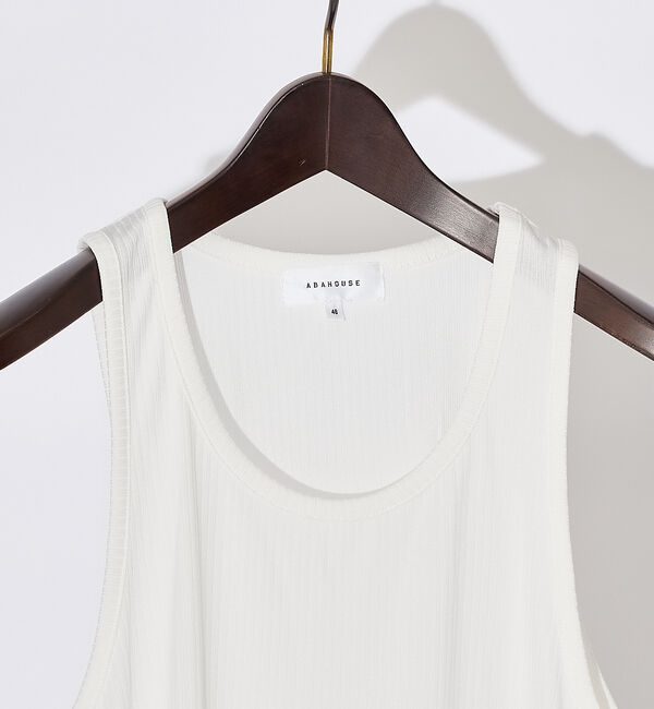 ABAHOUSE「【クルーネック】ストレッチテレコ タンクトップ」|キャミソール|