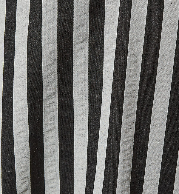 ABAHOUSE「サッカーストライプ スキッパーシャツ / オーバーサイズ / 半袖シャツ」|シャツ・ブラウス|