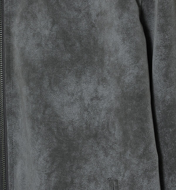 ABAHOUSE「【ネオレザー】ヴィンテージライク ジップブルゾン」|ライダースジャケット|