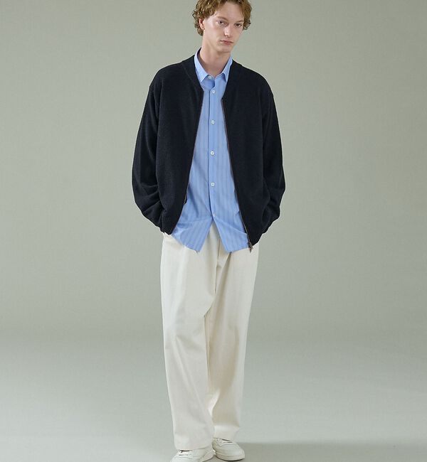 ABAHOUSE「エアリーストライプ オーバーサイズ レギュラーカラーシャツ【予約】」|シャツ・ブラウス|