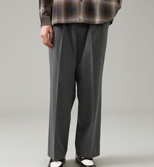 ABAHOUSE「トロストレッチ 2タック イージーワイドスラックス / ワイドパンツ【予約】」|その他|