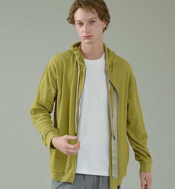 ABAHOUSE「シアーストレッチ ダブルジップ メッシュパーカー【予約】」|パーカー|