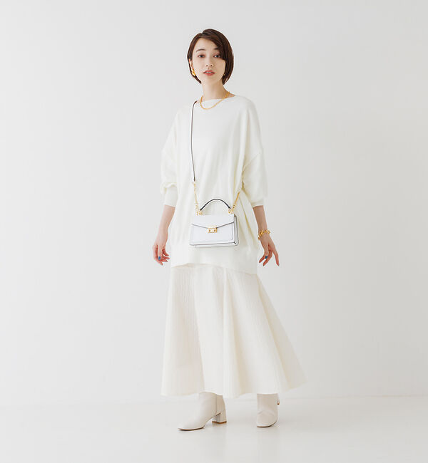 Rouge vif「キルトジャガード フレアスカート」|スカート|