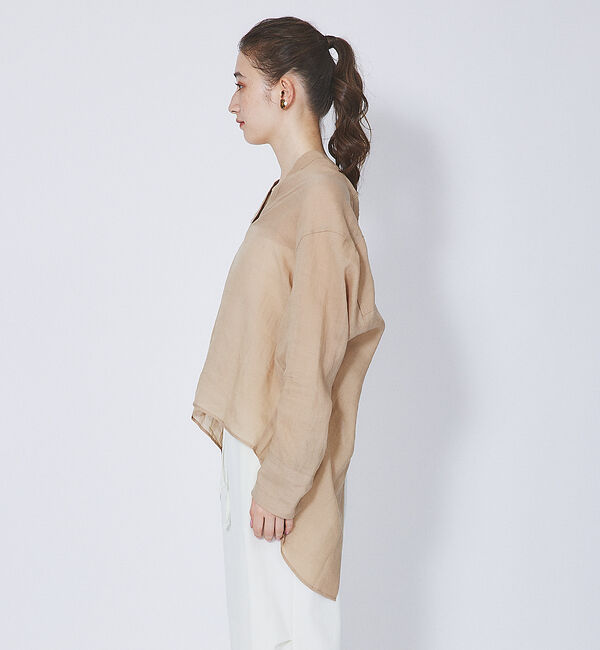 Rouge vif「麻バックスリットVネックシャツ」|シャツ・ブラウス|