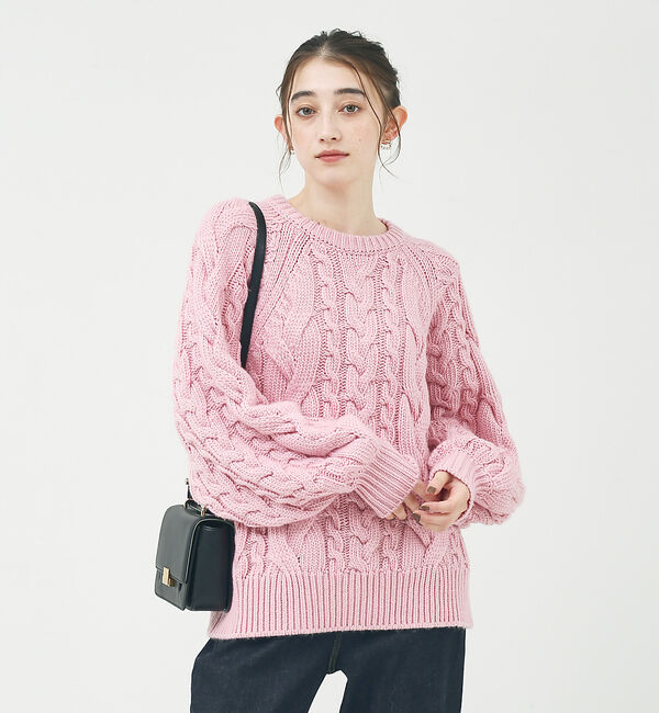 Rouge vif「ケーブルBIGプルオーバー」|ニット・セーター|