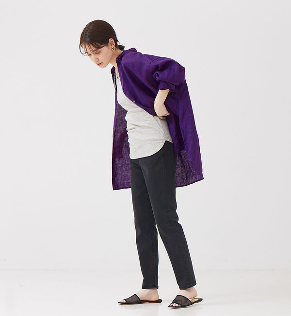 abahouse mavie「リネン2wayカシュクールオーバーシャツ」|シャツ・ブラウス|