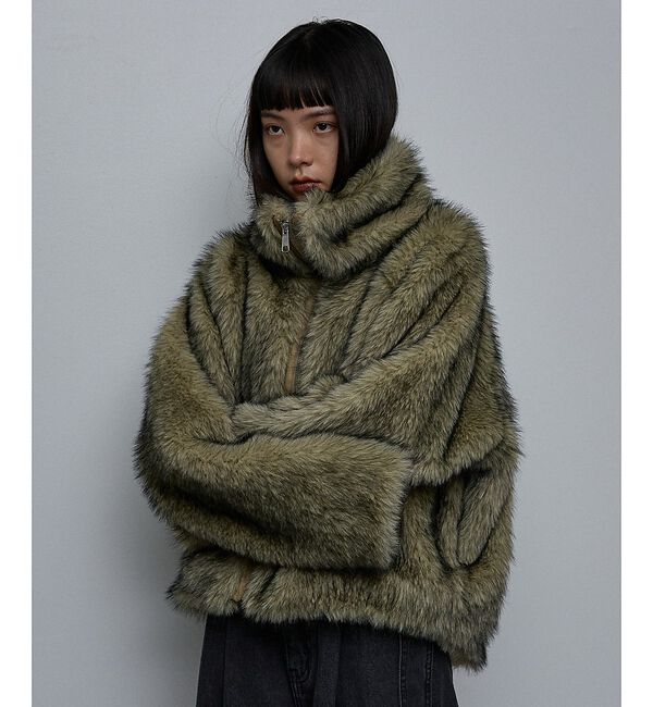 NOMINE「スタンドフェイクファーブルゾン」|ブルゾン・スタジャン|