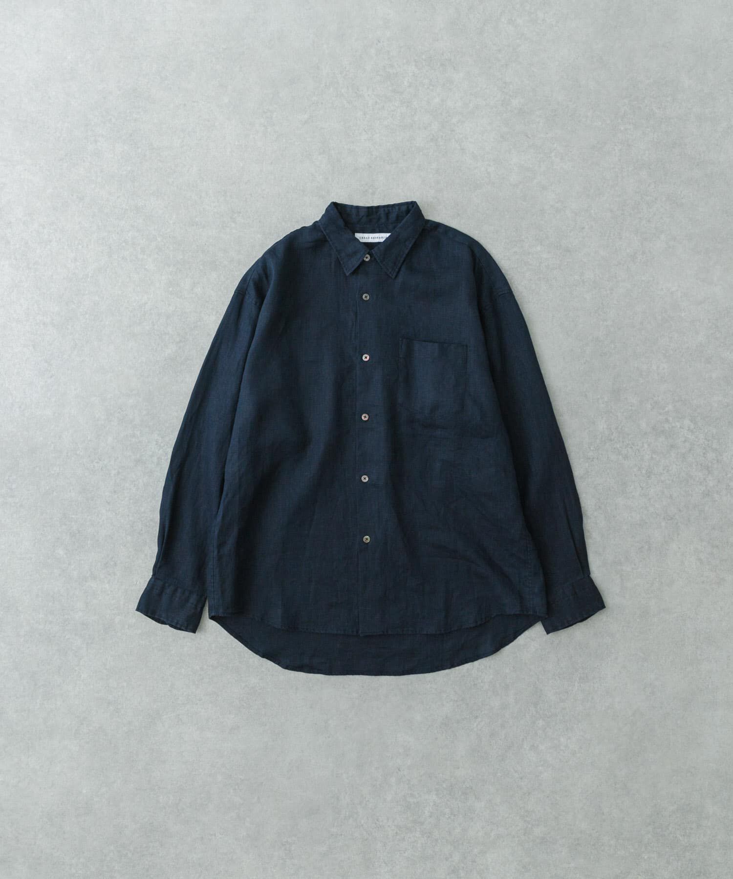 URBAN RESEARCH「LINEN LONG-SLEEVE SHIRTS」|シャツ・ブラウス|ネイビー