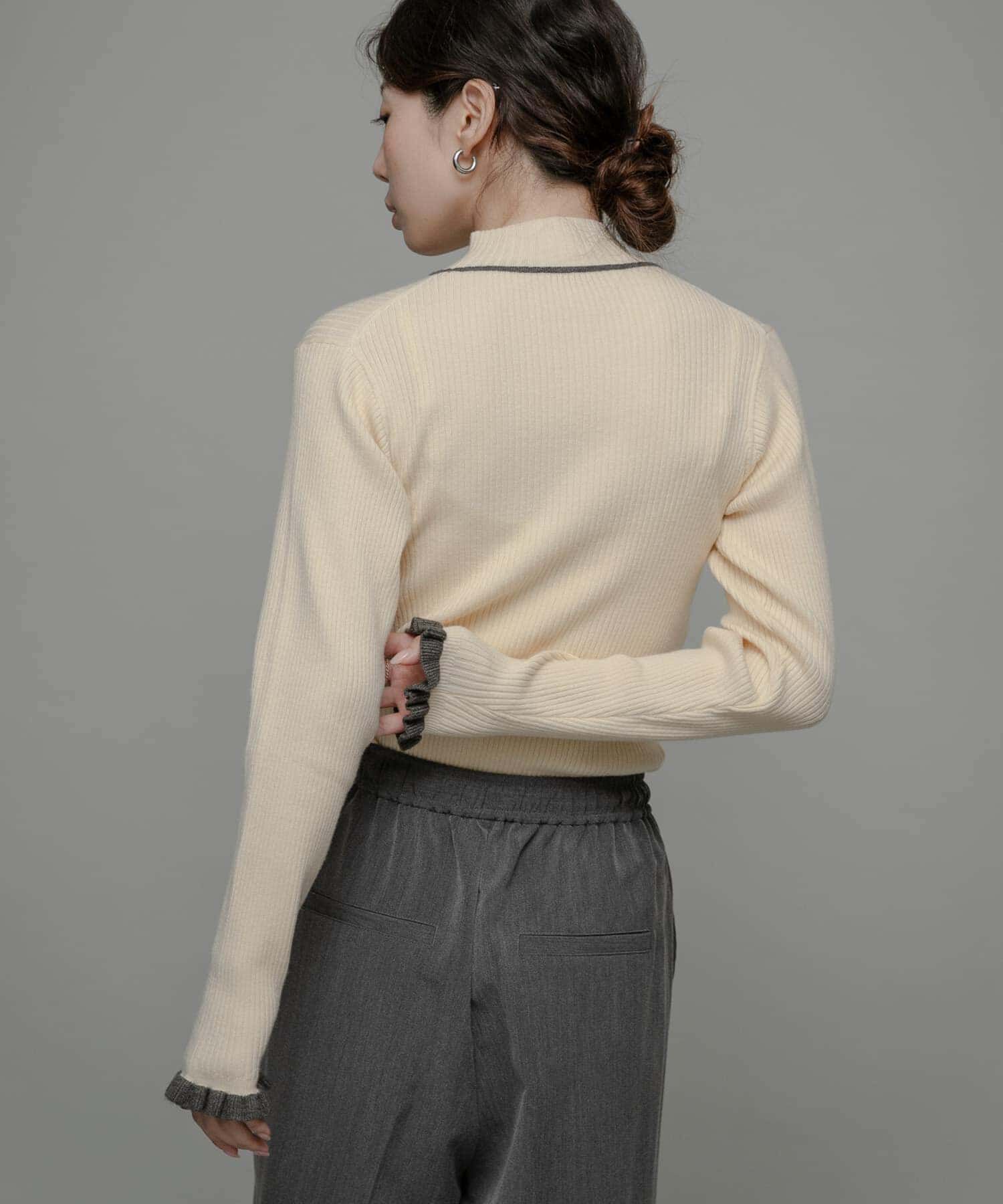 Sonny Label 「袖口フリルハイネックプルオーバー」|ニット・セーター|