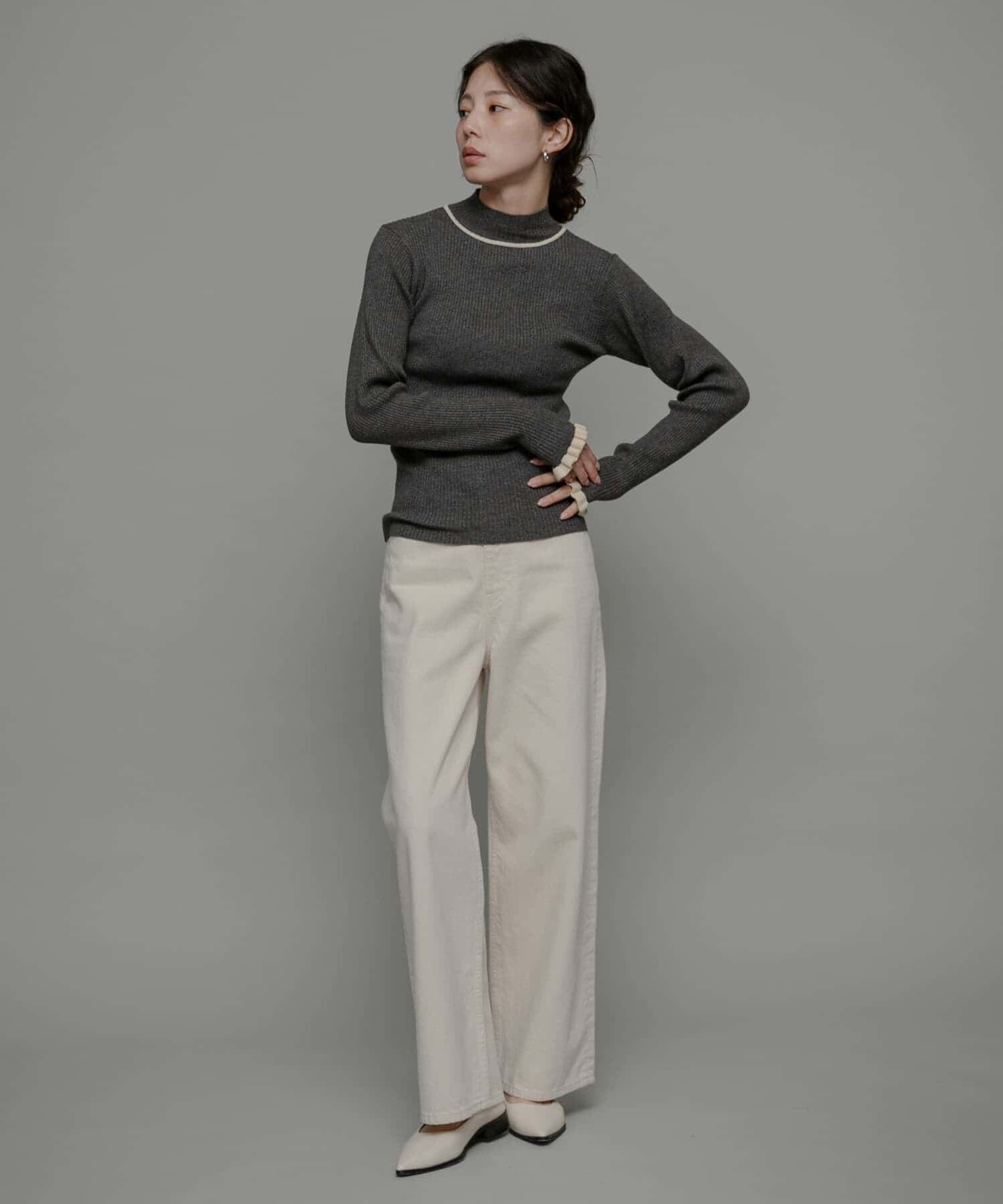 Sonny Label 「袖口フリルハイネックプルオーバー」|ニット・セーター|