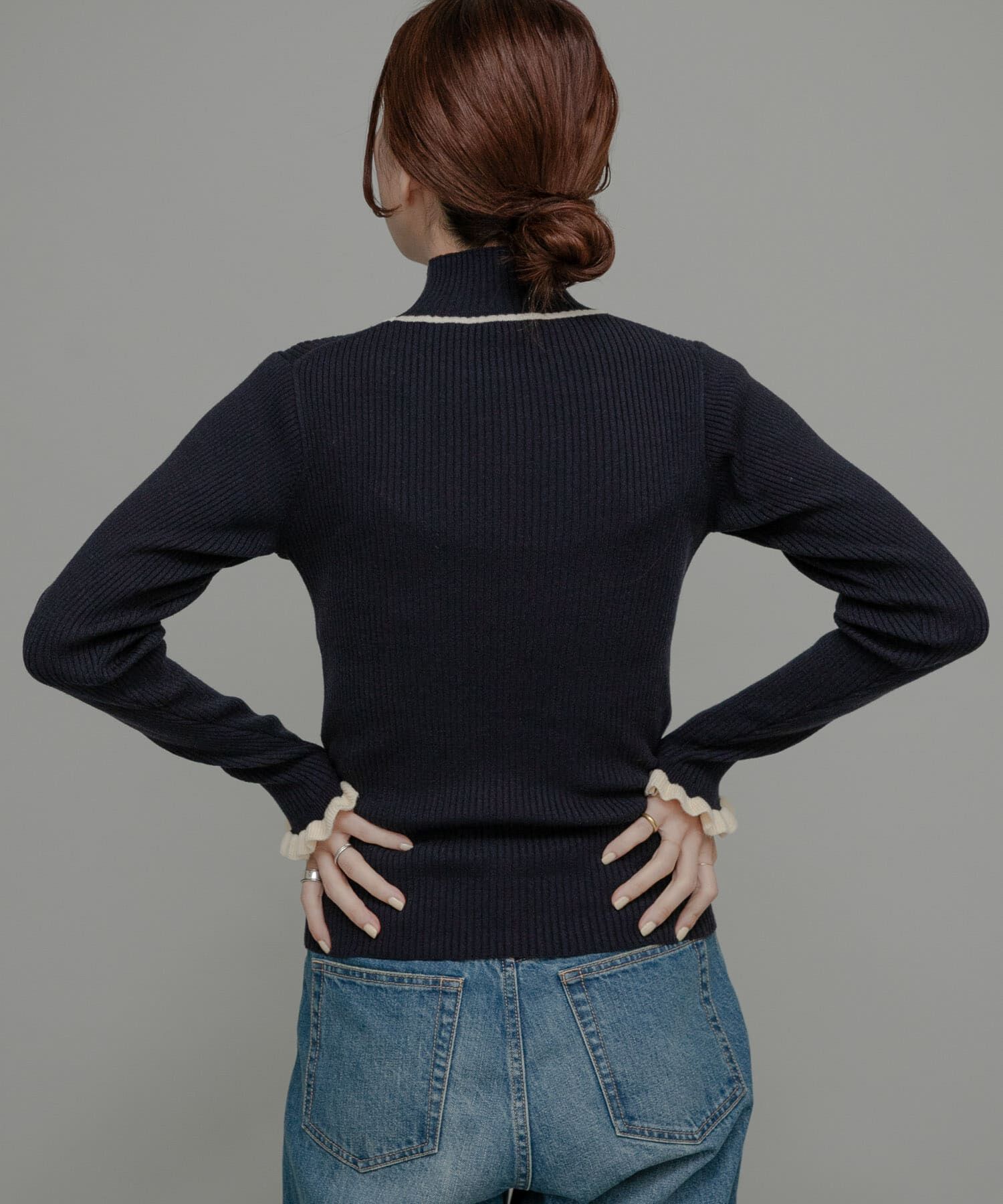 Sonny Label 「袖口フリルハイネックプルオーバー」|ニット・セーター|