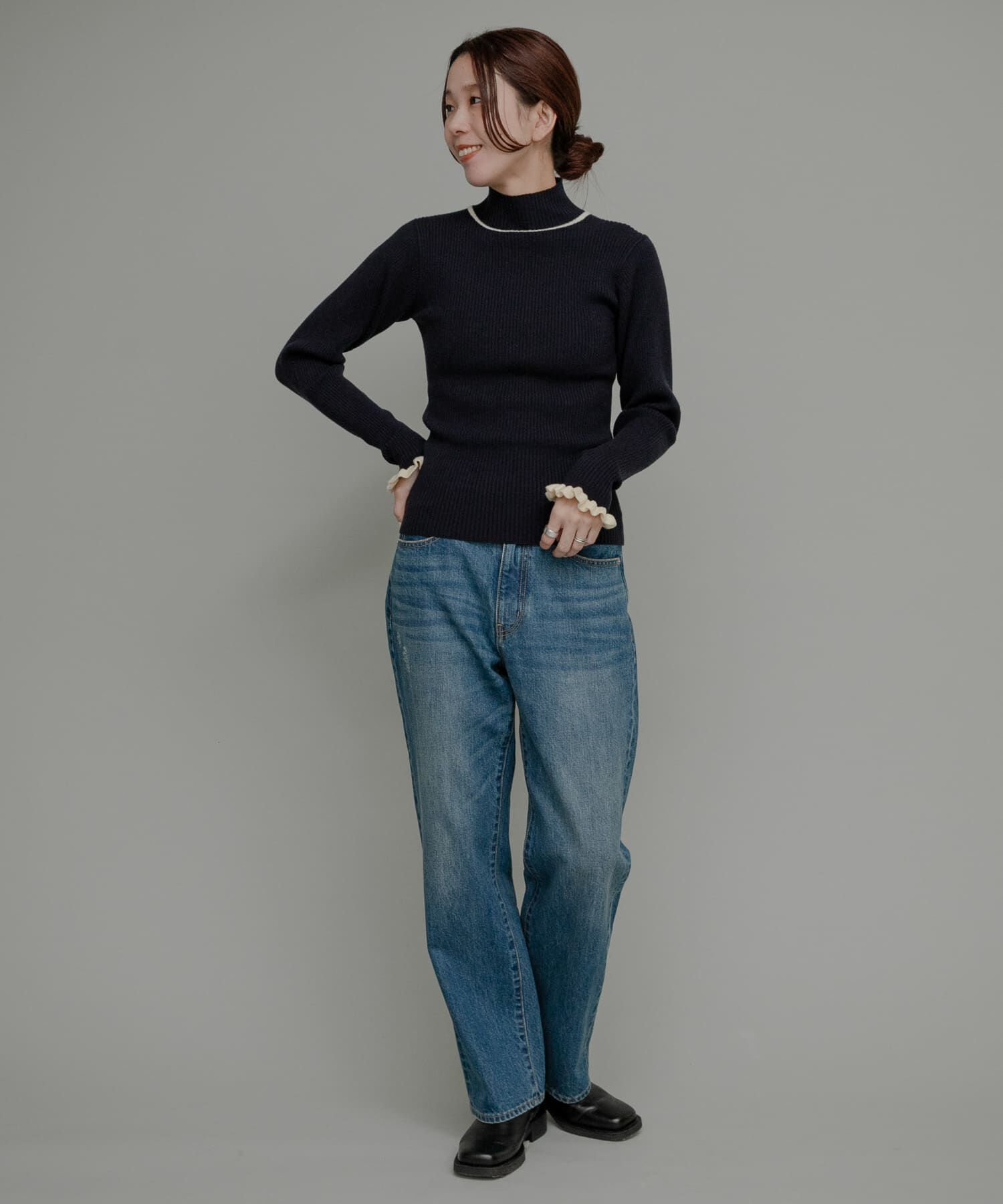 Sonny Label 「袖口フリルハイネックプルオーバー」|ニット・セーター|