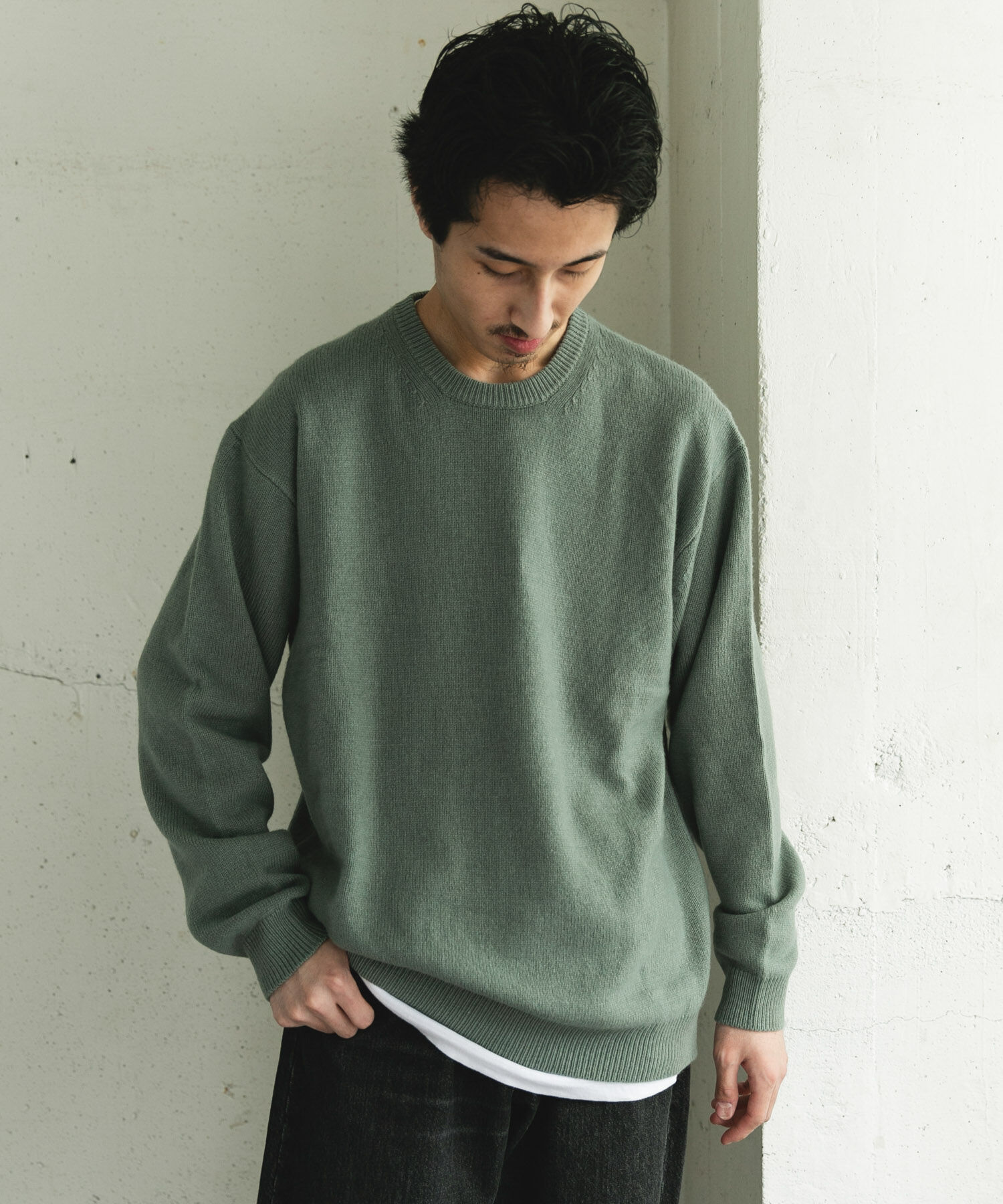 URBAN RESEARCH DOORS「ハミルトンウールクルーネックニット」|ニット・セーター|