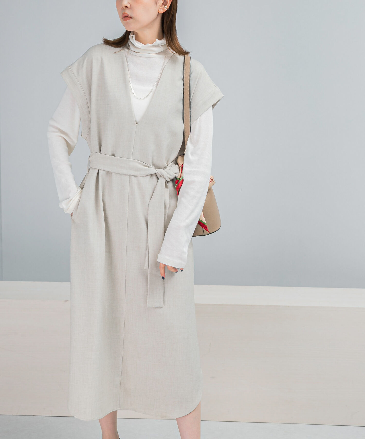 URBAN RESEARCH ROSSO「ウエストマークジャンパースカート」|ワンピース|