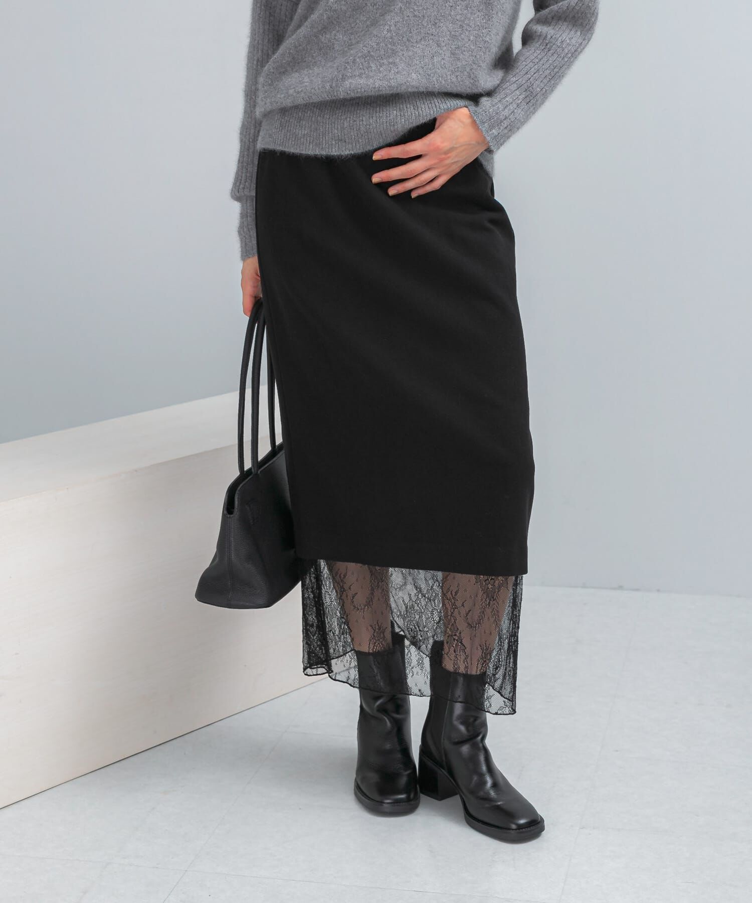 URBAN RESEARCH ROSSO「レースレイヤードミディスカート」|スカート|