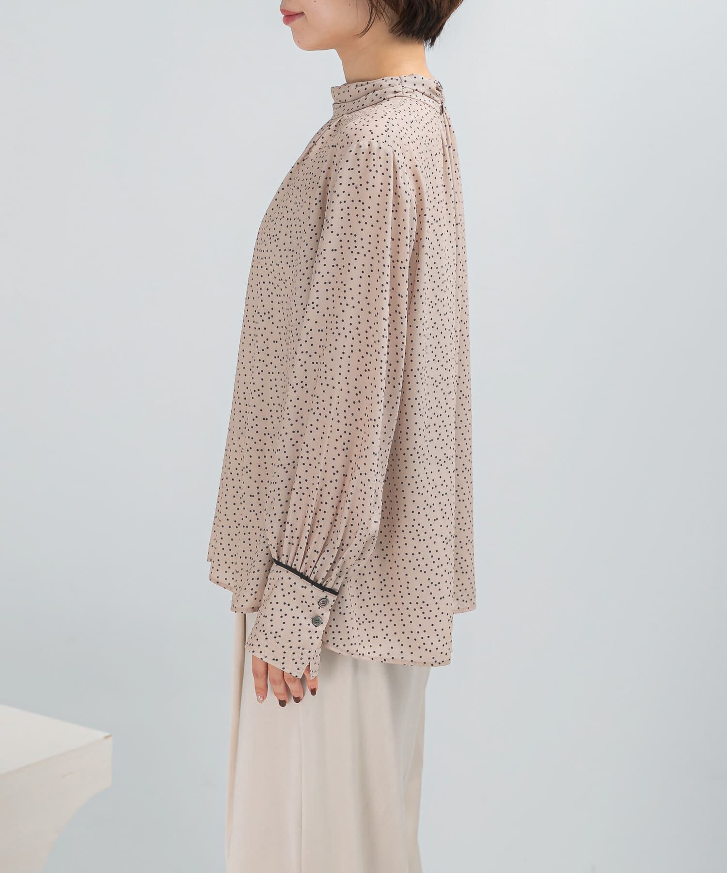 URBAN RESEARCH ROSSO「ギャザーハイネックブラウス」|シャツ・ブラウス|