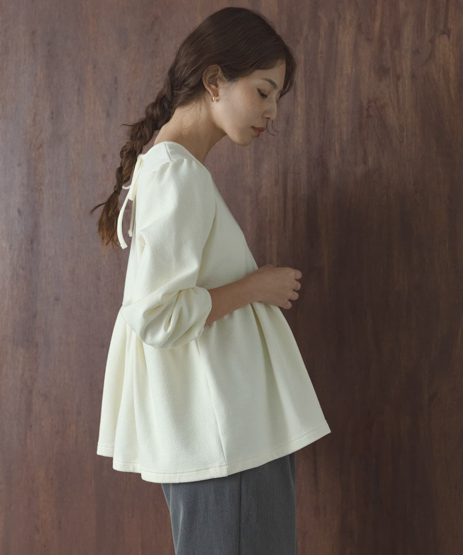 Sonny Label 「ペプラムダンボールカットプルオーバー」|Tシャツ・カットソー|オフホワイト