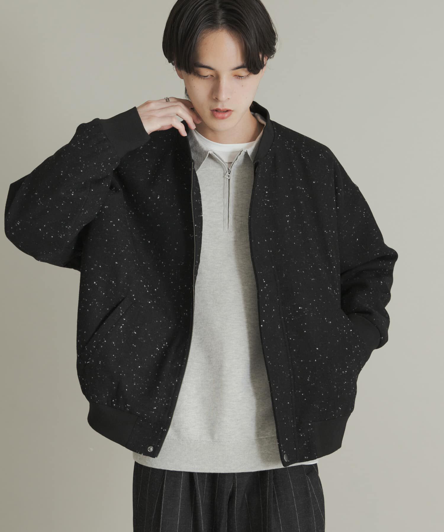 SENSE OF PLACE by URBAN RESEARCH「ウールタッチネップブルゾン」|ブルゾン・スタジャン|