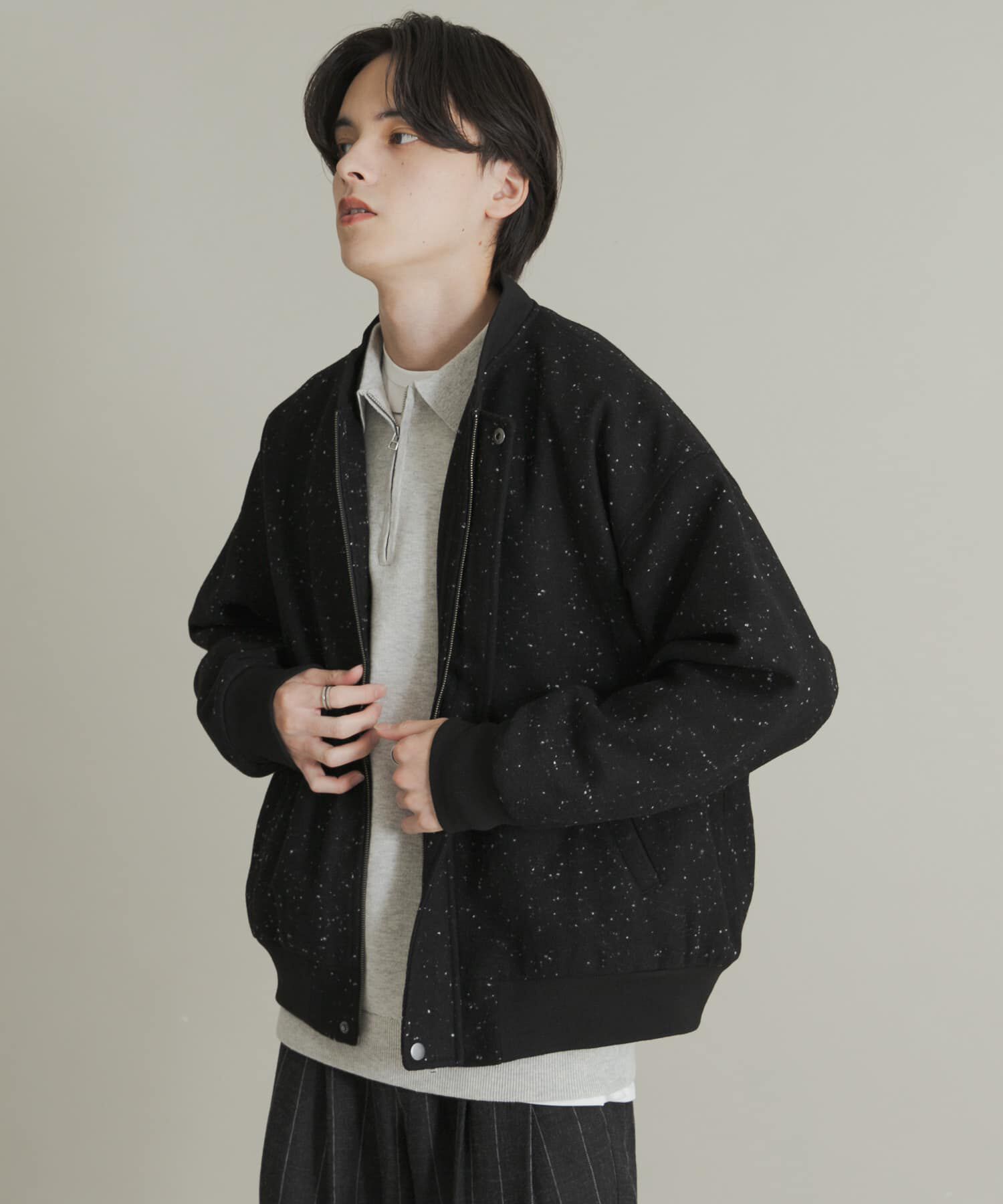 SENSE OF PLACE by URBAN RESEARCH「ウールタッチネップブルゾン」|ブルゾン・スタジャン|