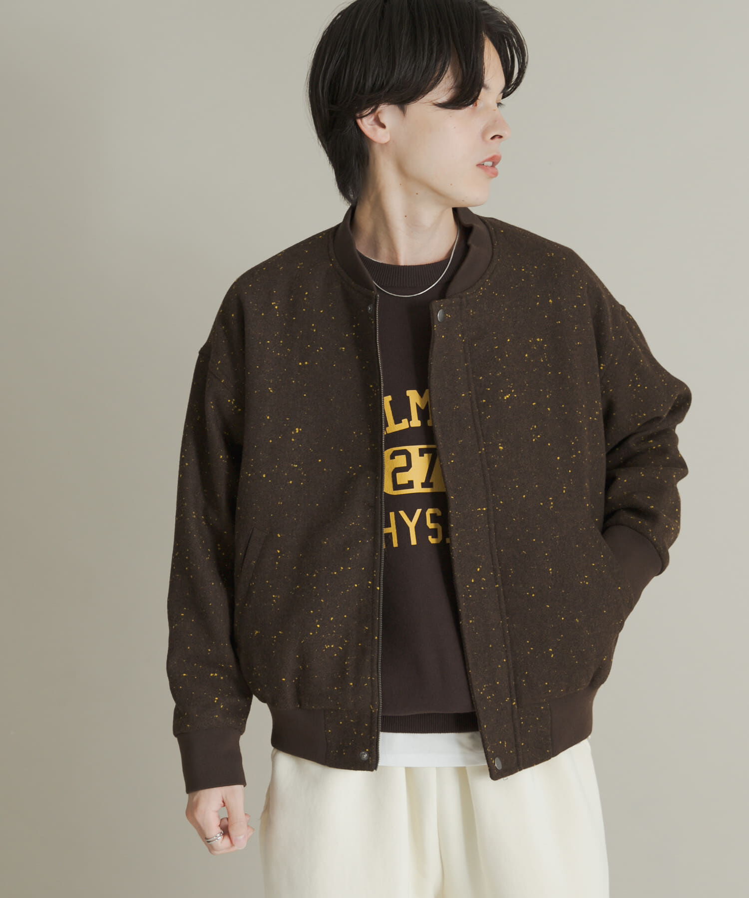 SENSE OF PLACE by URBAN RESEARCH「ウールタッチネップブルゾン」|ブルゾン・スタジャン|